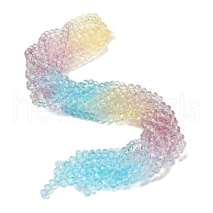 Transparent Painted Glass Beads Strands X1-DGLA-A034-T6mm-A15-1