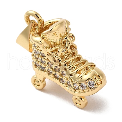 Rack Plating Brass & Cubic Zirconia Pendants KK-L216-064G-1