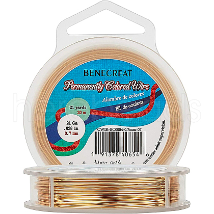 Round Copper Wire for Jewelry Making CWIR-BC0004-0.7mm-07-1
