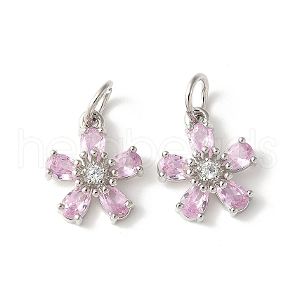 Brass Micro Pave Cubic Zirconia Pendants KK-U067-03P-03-1