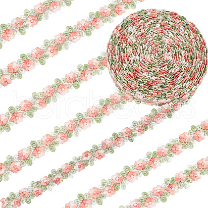 ARRICRAFT 7.5 Yards Flower Polyester Lace Ribbon OCOR-AR0001-62A-1