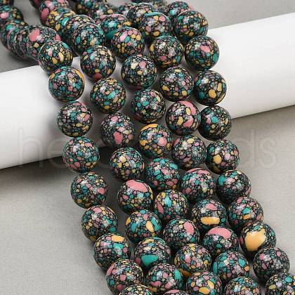 Natural Agate Beads Strands G-U030-C01-14mm-1