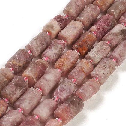 Natural Plum Blossom Tourmaline Beads Strands G-M403-B25-1