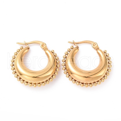 PVD Vacuum Plating 304 Stainless Steel Crescent Moon Hoop Earrings for Women EJEW-G298-08G-1