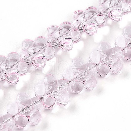 Transparency Glass Beads Strands GLAA-T023-36B-1