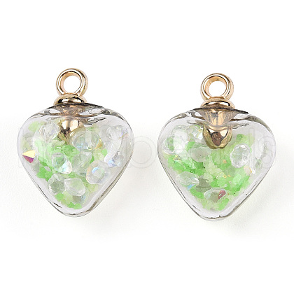Glow in the Dark Luminous Glass Pendants GLAA-YWC0001-01E-1