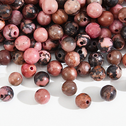  2 Strands Natural Rhodonite Beads Strands G-NB0004-83A-1