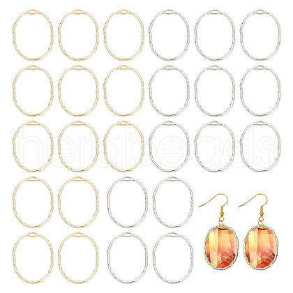 CHGCRAFT 100Pcs 2 Colors Alloy Open Back Bezel Pendants FIND-CA0008-62-1