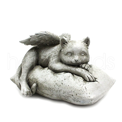Resin Angel Cat Figurines Ornaments PW-WG35298-01-1
