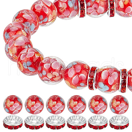GOMAKERER DIY Flower Beads Jewelry Making Finding Kits DIY-GO0001-80B-1