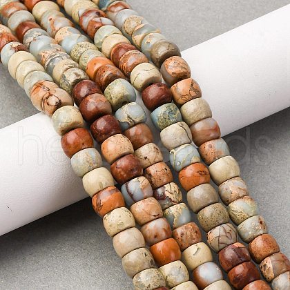 Natural Aqua Terra Jasper Beads Strands G-L624-D03-10x8mm-1