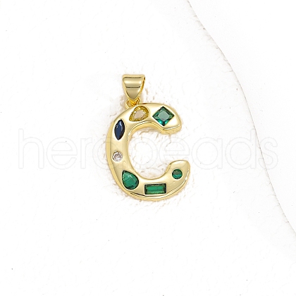Brass Micro Pave Cubic Zirconia Pendants PW-WG10C3A-17-1