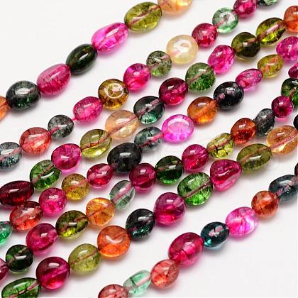 Natural Crackle Quartz Bead Strands G-L459-16-1