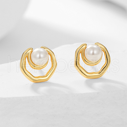 S925 Sterling Silver Round Stud Earrings NN9248-1-1