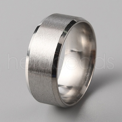 201 Stainless Steel Plain Band Ring for Women RJEW-WH0010-06C-MP-1