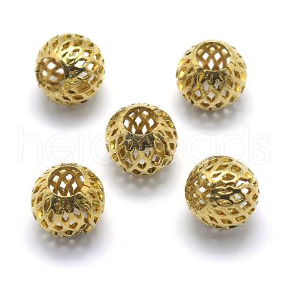 Brass Filigree European Beads KK-A143-09C-RS-1