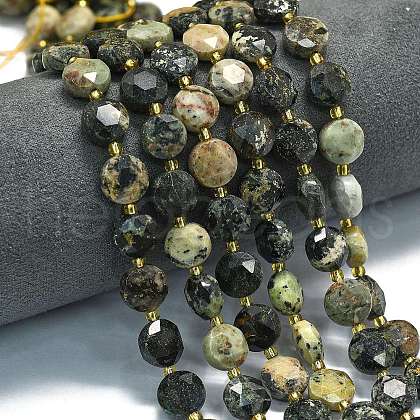 Natural African Turquoise(Jasper) Beads Strands G-C116-A133-01-1