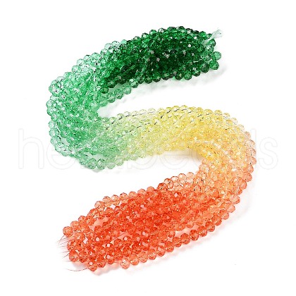 Transparent Painted Glass Beads Strands X1-DGLA-A034-T8mm-A04-1