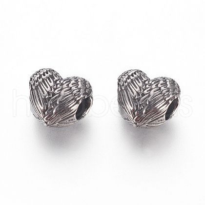 316 Surgical Stainless Steel European Beads STAS-F195-130AS-1