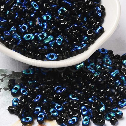 Electroplate Two Tone Glass Seed Beads SEED-F005-09A-04-1