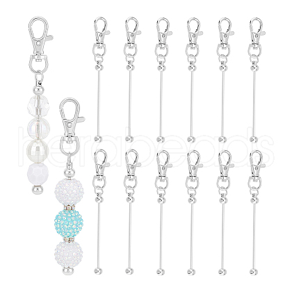 12Pcs Iron Bar Pendant Decorations HJEW-UN00007-1