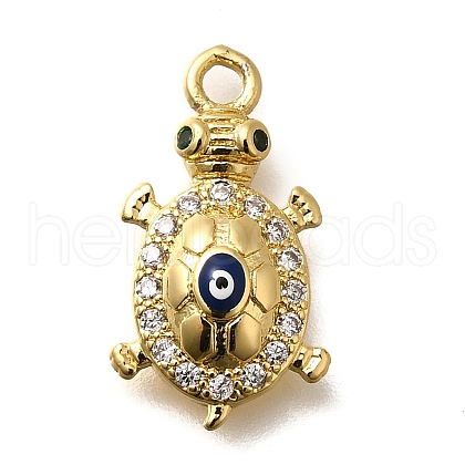 Brass Micro Pave Cubic Zirconia Pendants KK-U055-07G-01-1