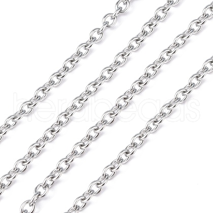 Tarnish Resistant 3.28 Feet 304 Stainless Steel Cable Chains X-CHS-R008-12-1