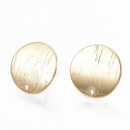 Brass Stud Earring Findings KK-S348-355-1