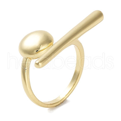 Rack Plating Brass Open Cuff Rings RJEW-M172-04G-1