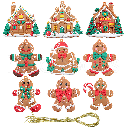 SUNNYCLUE 1Set Christmas Plastic Pendants DIY-SC0026-46C-1