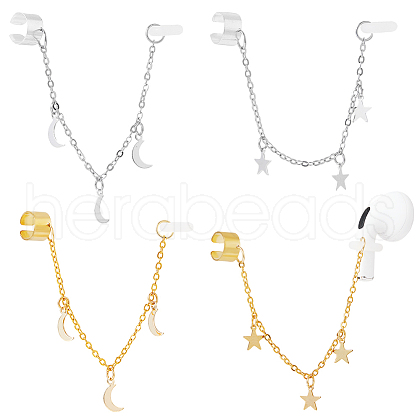 Silicone & Brass Earphone Chains HJEW-OC00027-1