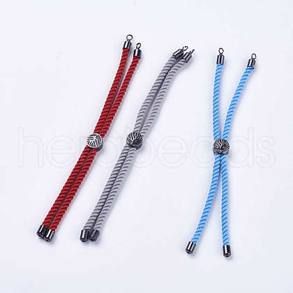 Nylon Twisted Cord Bracelet Making MAK-F018-B-RS-1