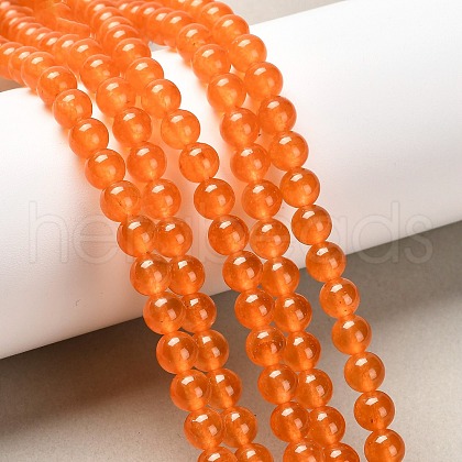 Natural & Dyed Malaysia Jade Bead Strands G-A146-6mm-A07-1
