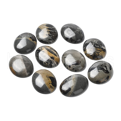 Natural Dendritic Jasper Cabochons G-F608-02A-01-1