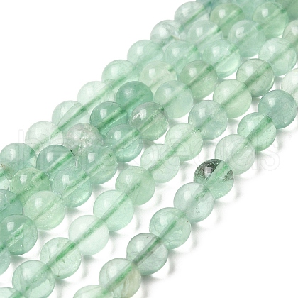 Natural Green Fluorite Beads Strands G-K340-A03-02-1