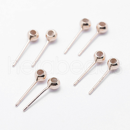 925 Sterling Silver Ear Stud Findings STER-I014-23RG-1