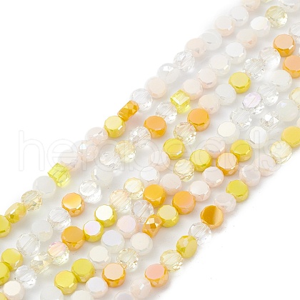 Gradient Color Electroplate Glass Bead Strands GLAA-E042-03B-1