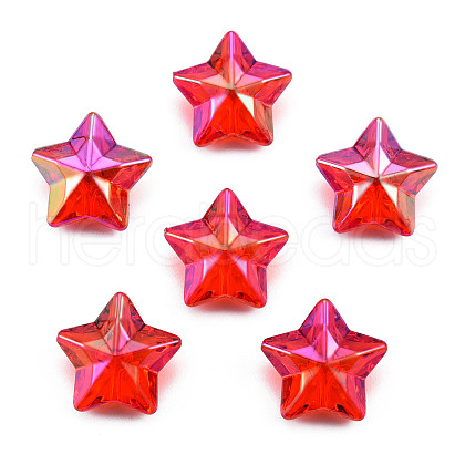 Electroplate Rainbow Iridescent Acrylic Beads TACR-T025-001C-1