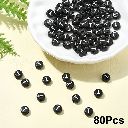 Opaque Acrylic Horizontal Hole Beads SACR-YW0001-70T-1