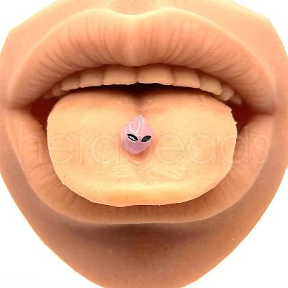 Luminous Alien 304 Stainless Steel with Resin Tongue Rings FS-WG932C6-02-1