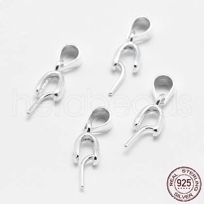 Rhodium Plated Sterling Silver Pendant Bails STER-E050-02P-1