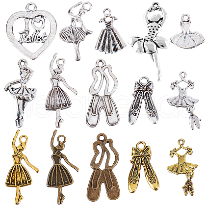 SUNNYCLUE 84Pcs 14 Style Alloy Pendants FIND-SC0003-32-1
