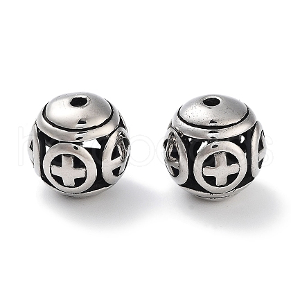 304 Stainless Steel Beads STAS-M057-12AS-1