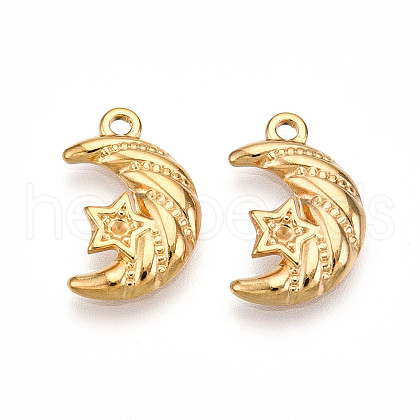 304 Stainless Steel Pendant Rhinestone Setting STAS-N109-74G-1