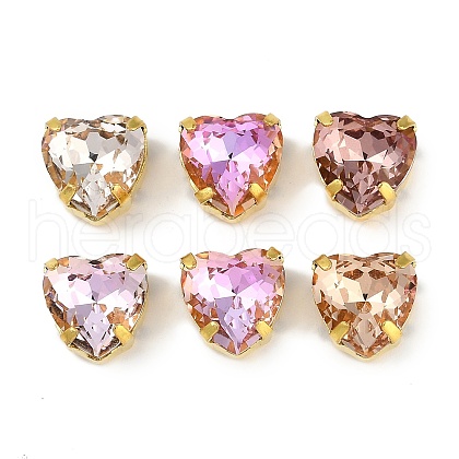 Brass Glass Rhinestone Sew on Rhinestones RGLA-B004-03B-G-1