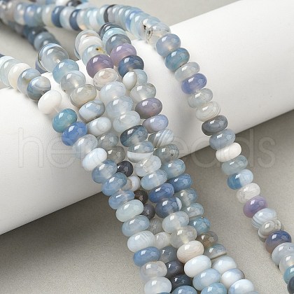 Natural Banded Agate Beads Strands G-F790-I01-01A-1