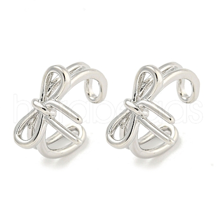 Brass Cuff Earrings for Women EJEW-C104-039P-1