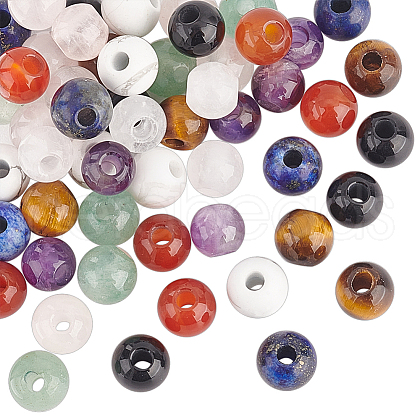 Olycraft 54pcs 9 Styles Natural Mixed Gemstone Beads G-OC0005-57-1