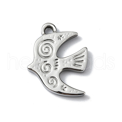 Anti-Tarnish 304 Stainless Steel Pendants STAS-L022-442P-1