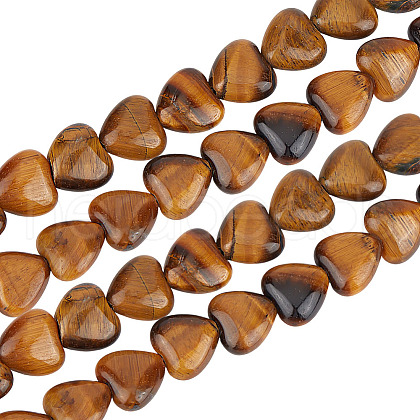 Olycraft 1 Strand Natural Tiger Eye Beads Strands G-OC0005-79-1